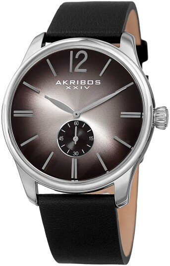 Akribos XXIV Herreklokke AK916SSB Classic Sort/Lær Ø44 mm Akribos XXIV Herreklokke AK916SSB Classic Sort/Lær Ø44 mm