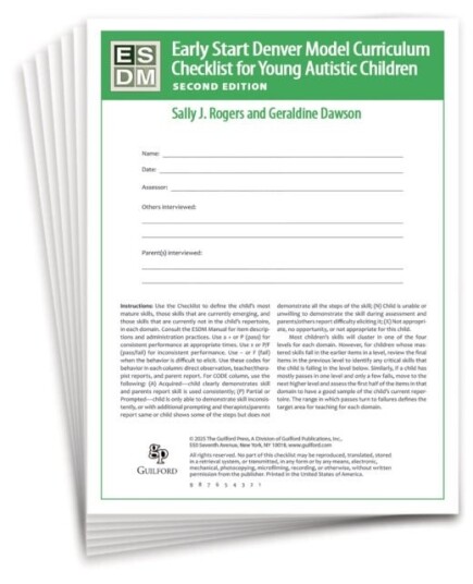 Early Start Denver Model Curriculum Checklist for Infants and Young Autistic Children Second Edition Set of 15 Checklists Each a 16 Page Two Color Early Start Denver Model Curriculum Checklist for Infants and Young Autistic Children Second Edition Set of 15 Checklists Each a 16 Page Two Color