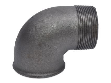 Sort Vinkel muffe/nippel 3/4" x 1/2" - 90 grader