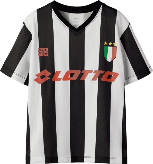 Name It T skjorte NknJumb Lotto Black/White Name It 9 10 år 134 140 T skjorte Hvit Svart
