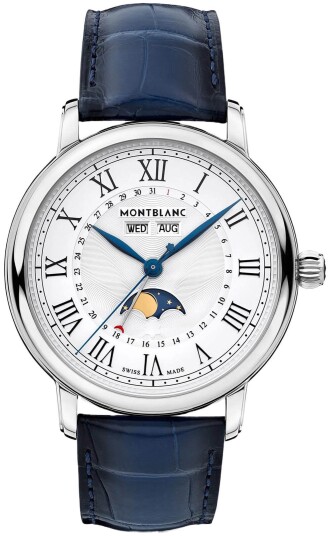 Montblanc Herreklokke 128676 Star Legacy Hvit/Lær Ø42 mm