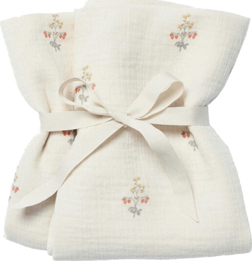 Garbo & Friends La Fraise Muslin Teppe 2 Pk 60x60 cm Garbo & Friends La Fraise Muslin Teppe 2 Pk 60x60 cm
