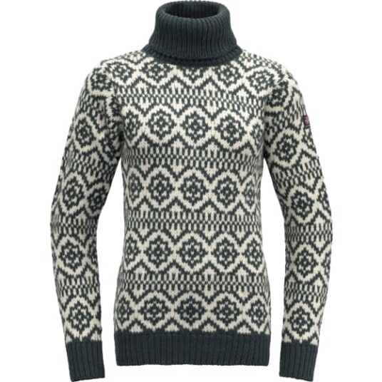 Devold Unisex Hoddevik Wool High Neck M , Anthracite/Off White Devold Unisex Hoddevik Wool High Neck M , Anthracite/Off White
