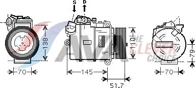 AVA COOLING SYSTEMS BWAK329 AC-kompressor