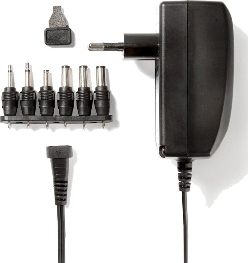 Nedis Universell AC Strømadapter 27W 3-12V med 6 Plugger Sort