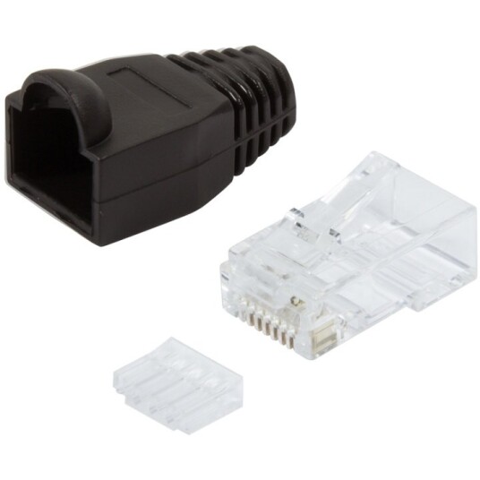 LogiLink Modulær plugg + bøyebeskyttelse Cat6 Oskärm 100+100stk