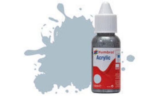 Humbrol Akryl No 127 US Ghost Grey - Satin 14ml Dropper Bottle