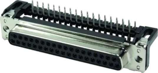 Harting 09664127601 D Sub 37 Pin F Sort Metallisk Polybutylentereftalat Pbt Stål Termoplast Kobberlegering 10 Mo 1000 V