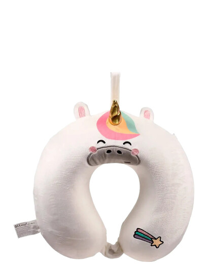 Puckator Relaxeazzz Game Over Plush Memory Foam Travel Pillow - White - ONE SIZE