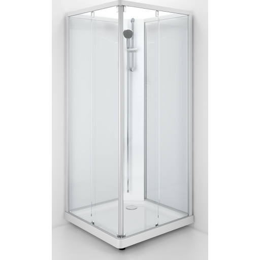 Contura Showerama Classic dusjkabinett, 90x90 cm, hvit profil, frostet glass