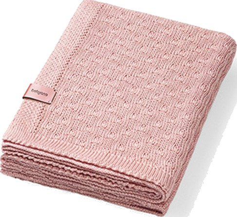 BabyOno 167301 Strikket Bambusteppe til Baby - 75x100cm - Rosa