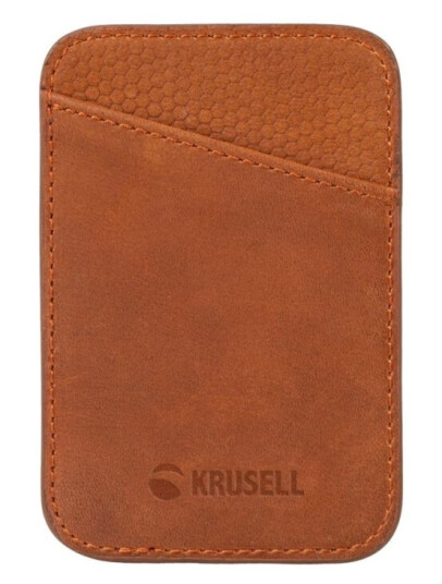 Apple Krusell Magnetkortholder MagsafeSamsvar Helnarvet Lær Brun For iPhone 12 12 Mini 12 Pro 12 Pro Max 13 13 Mini 13 Pro 13 Pro Max