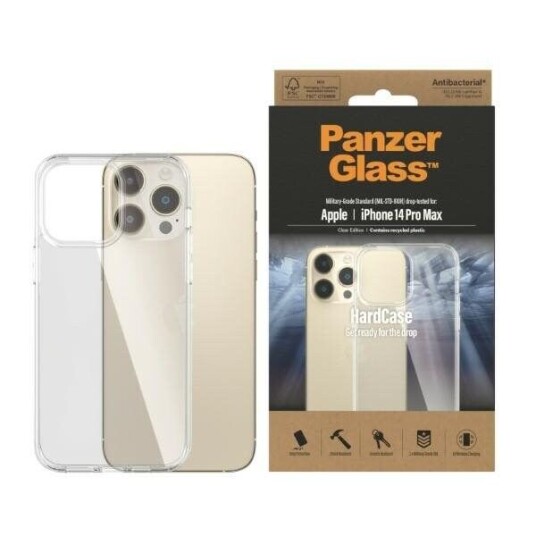 PanzerGlass HardCase Mobildeksel til iPhone 14 Pro Max - Antibakterielt Gjennomsiktig