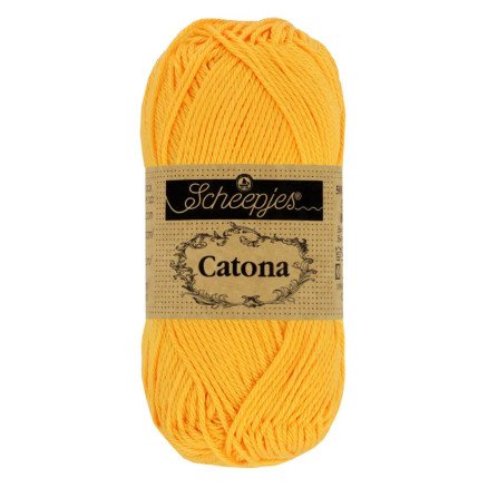 Scheepjes Catona Garn 208 Gult Gull - 10g Scheepjes Catona Garn 208 Gult Gull - 10g