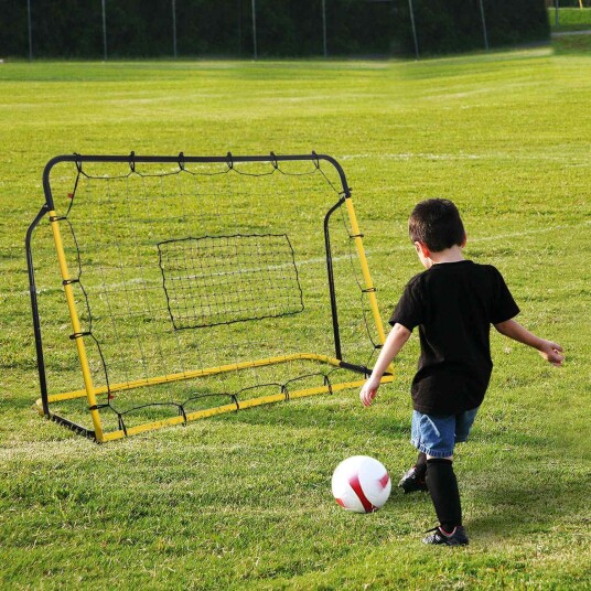 Fotball Rebounder Målvegg Gul/Sort 184x63x123 cm