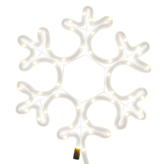 vidaXL Julesnøfnuggfigur med 48 lysdioder varmhvit 27x27 cm vidaXL Julesnøfnuggfigur med 48 lysdioder varmhvit 27x27 cm