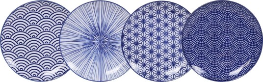 Tokyo design studio Nippon Blue tallerken 4 stk