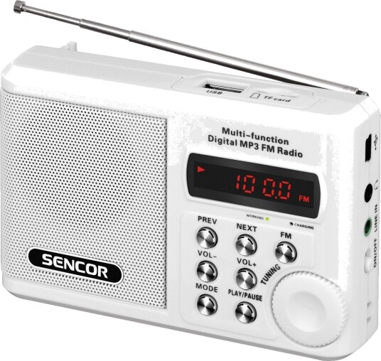 Sencor SRD 215 W Hvit Personlig Radio Sencor SRD 215 W Hvit Personlig Radio