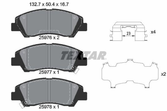 Bremseklosser TEXTAR 2597601 Bremseklosser TEXTAR 2597601