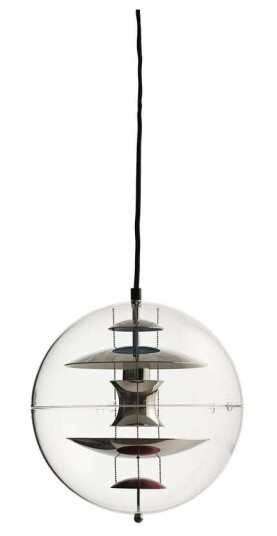 Verpan VP Globe Taklampe Ø28 Krom/ Rød/ Blå Verpan VP Globe Taklampe Ø28 Krom/ Rød/ Blå