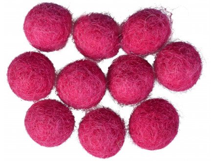 Creafelting Filtkuler 10mm Mørk Cerise P8 10 stk