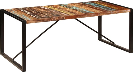 vidaXL Spisebord 200x100x75 cm gjenvunnet heltre