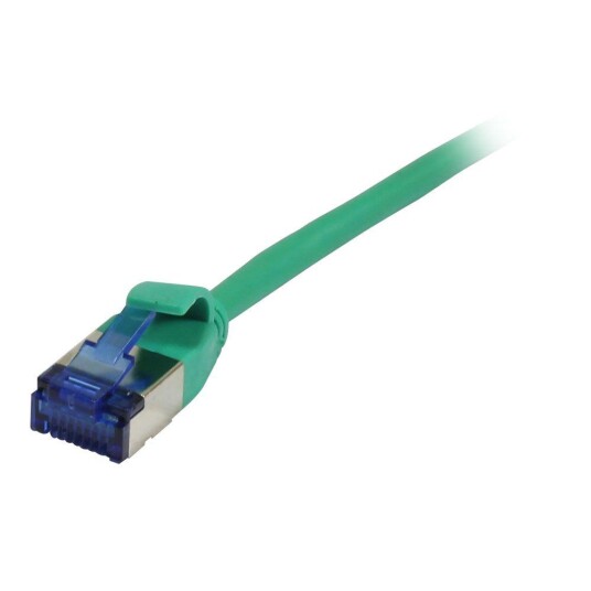 SYNERGY Patchkabel RJ45, CAT6A 500Mhz,10m, grün, U/FTP, slimline rund d=3,8mm, TPE(Superflex), AWG32, Synergy 21