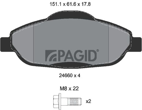 PAGID T1766N Bremseklosser PAGID T1766N Bremseklosser
