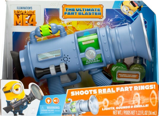 Grusomme Meg 4 Ultimate Prompblaster med 10+ lyder - Lekepistol for barn 4+ Grusomme Meg 4 Ultimate Prompblaster med 10+ lyder - Lekepistol for barn 4+