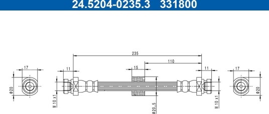 Bremseslange ATE 24.5204-0235.3