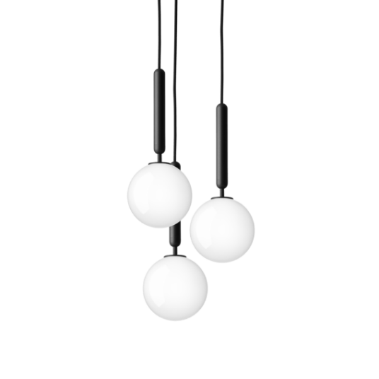 Nuura Miira 3 Taklampe Grå og Opal Nuura Miira 3 Taklampe Grå og Opal