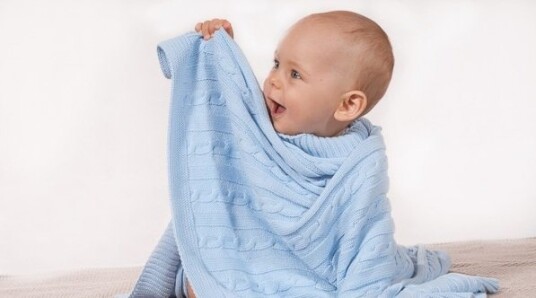 Baby pledd. myke 100% økologisk bomull.