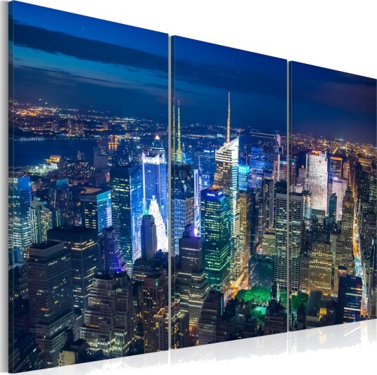 Bilde Bird´S Eye View Of New York City By Night 120x80 Artgeist sp. z o. o.