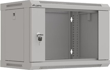 Lanberg Wf03 Series Skap 540 X 350 Flat Pack With Glass Door Veggmonterbar Grå Ral 7035 6U 19" Lanberg Wf03 Series Skap 540 X 350 Flat Pack With Glass Door Veggmonterbar Grå Ral 7035 6U 19"