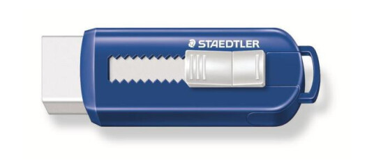 STAEDTLER Viskelær PVC fritt med fremskytings  funksjon Blå/