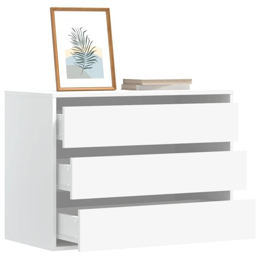  Kommode hvit 80x41x58 cm konstruert tre