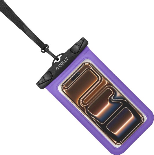 Celly Mobilveske IPX8 max 7" Splashbag Lilla Celly Mobilveske IPX8 max 7" Splashbag Lilla