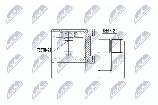 Nty Drivknute drivaksel NTY NPW BM 011