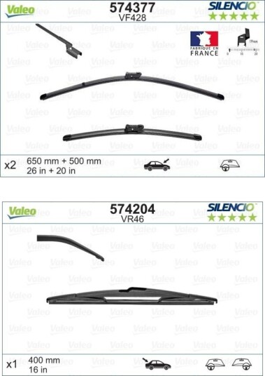 VALEO VAL298N0045 Vindusvisker