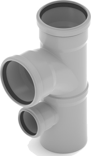 RAUSILENTO Dob.Gr.pipe Oneside Dn 90/90/50/87° Mf