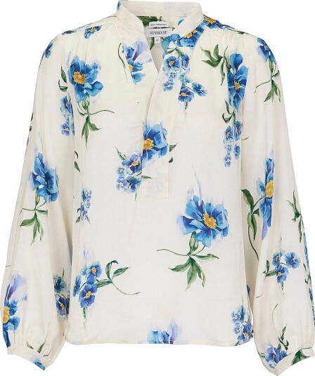 Newhouse - Flora Bluse Sophia - Hvit Newhouse - Flora Bluse Sophia - Hvit