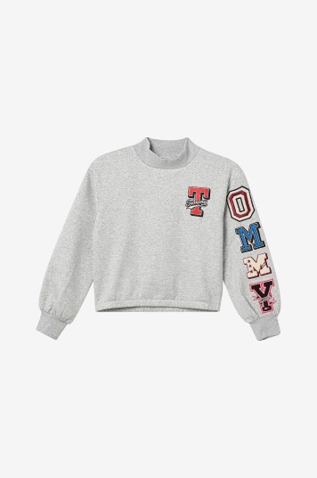 Tommy Hilfiger Collegegenser Tommy Badge Mock Neck Grå