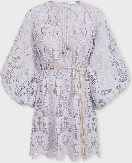 Zimmermann Coco Lace Tunic Mini D Blue 0 (XS S) Zimmermann Coco Lace Tunic Mini D Blue 0 (XS S)