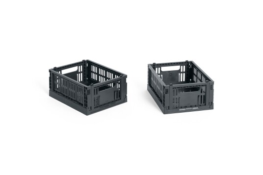 Hay Colour Crate Mini Oppbevaring 2 pk Charcoal