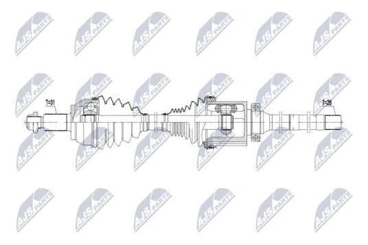 Nty Drivaksel NTY NPW LR 052 Nty Drivaksel NTY NPW LR 052