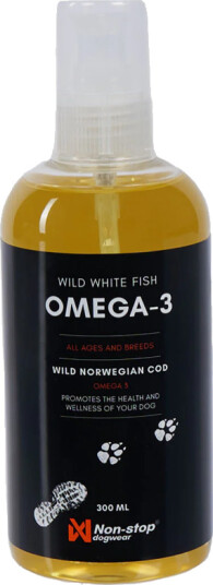 Non-stop Dogwear Omega-3 Olje fra Hvit Fisk 300ml