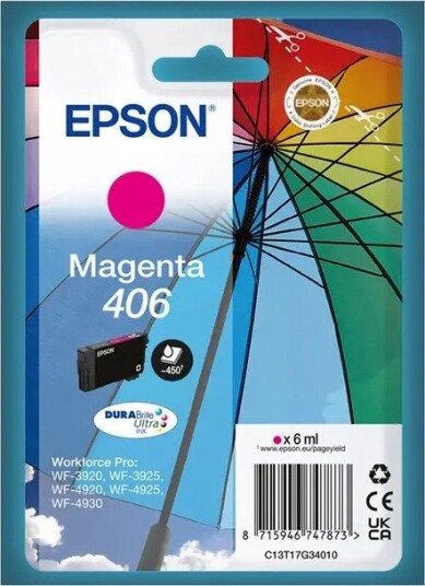 Epson Blekkpatron T406 Magenta (6ml)