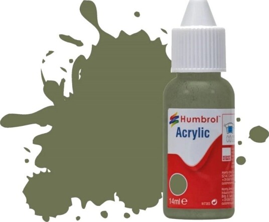 Humbrol Akryl No 105 Marine Green - Matt 14ml Dropper Bottle