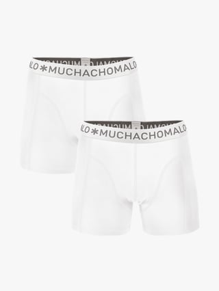 Muchachomalo 2 Pakk Solid Boxer Hvit XXL