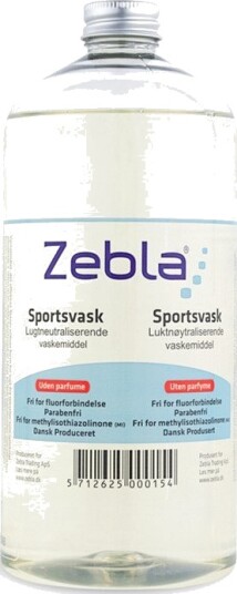 Zebla sportsvask 1000 ml uten parfyme Zebla sportsvask 1000 ml uten parfyme